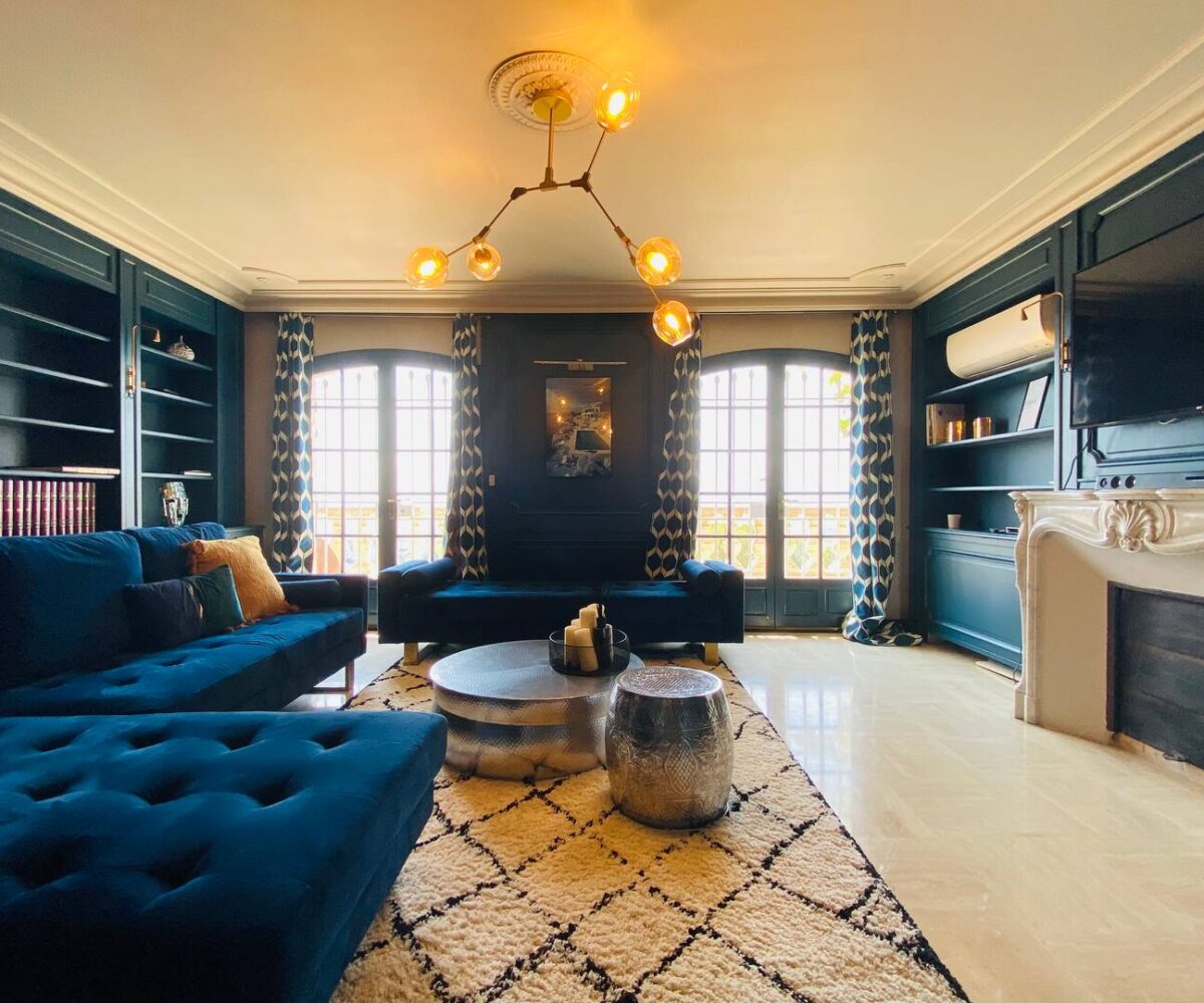 Villa T6 Mougins Salon TV